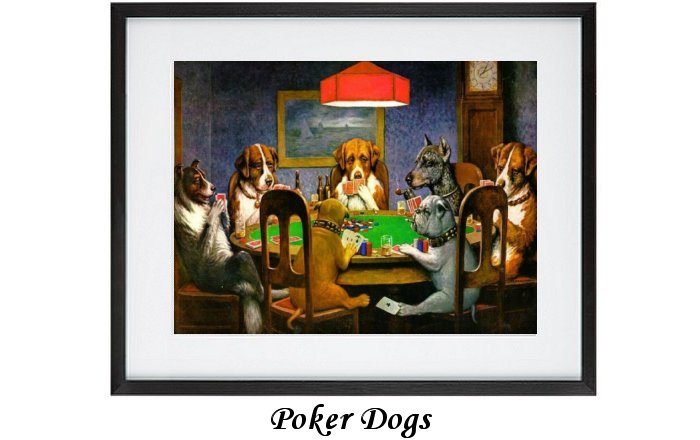 Poker Dogs Framed Print